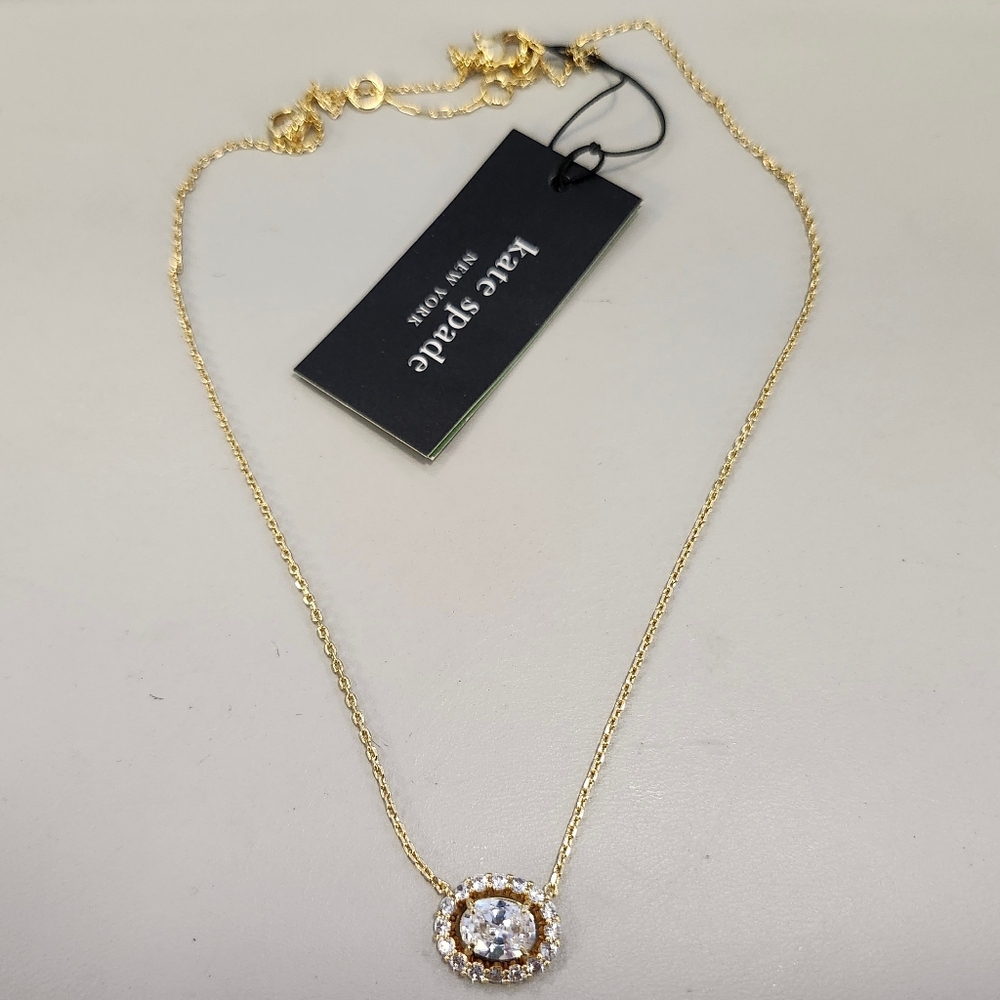 NWT Kate Spade Gold-Tone Victoria Mini Pendant Necklace